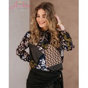AndCo Woman Blouse Alisha BL474 Patch multi AndCo Woman Blouse Alisha BL474 Patch multi